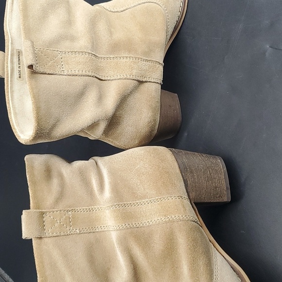 Sundance Leather Suede Western Ankle Boots EU 40 US 9-9.5 - Picture 9 of 13